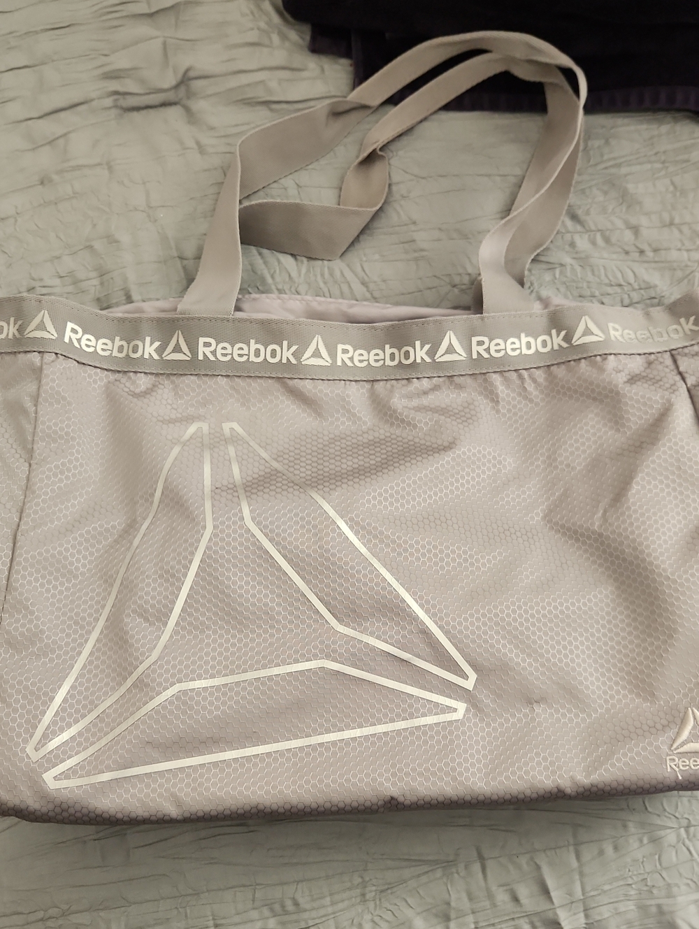 Reebok Pale Gray Logo Tote Bag